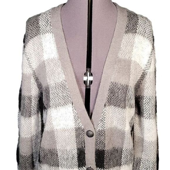 Eddie Bauer & Ilaria Urbinati Plaid Cardigan Sz S - Picture 5 of 13